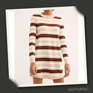 FREE PEOPLE ‘Falling For You’ Striped Knit Mini Dress